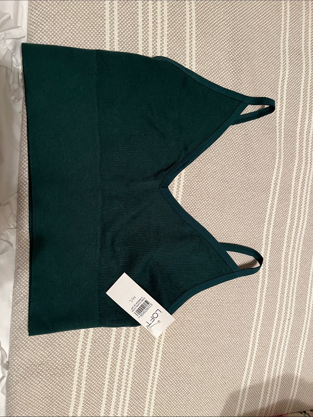 NWT LOFT Green Ribbed Bralette